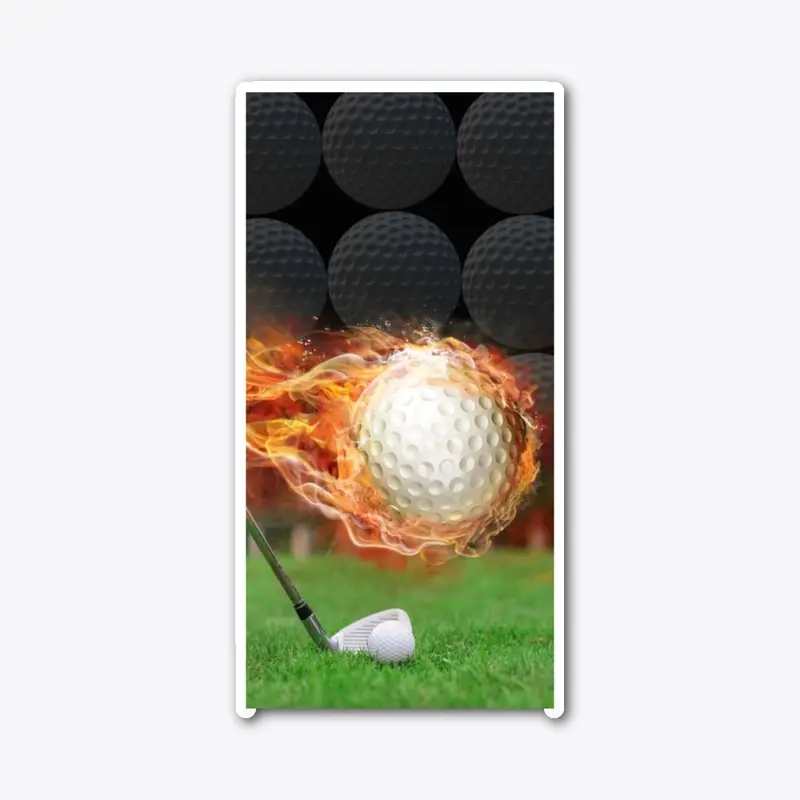 Golf Ball in Flames