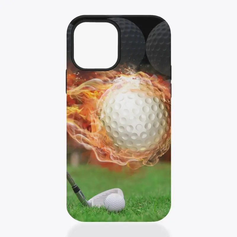 Golf Ball in Flames