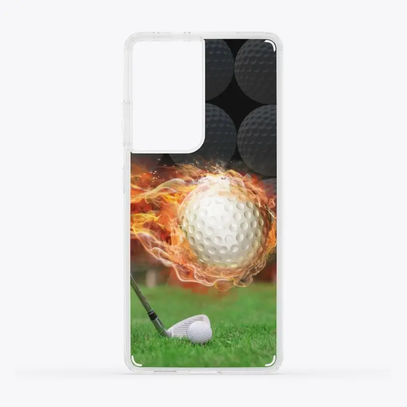 Golf Ball in Flames